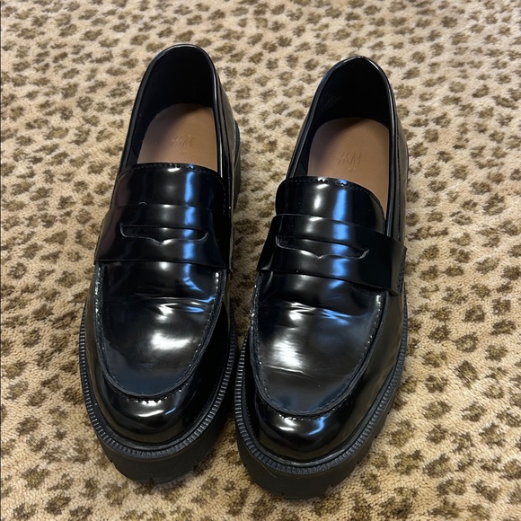 H&M Shoes - H&M Black Patent Loafers